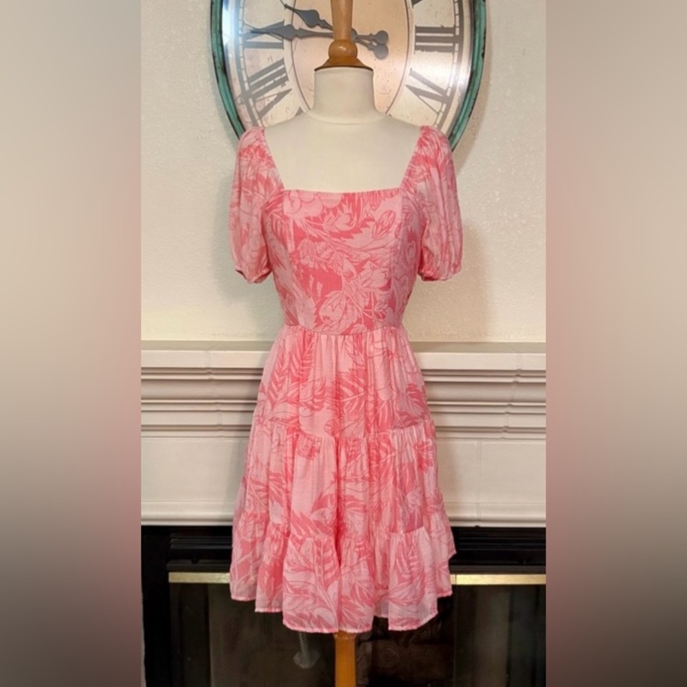 1. State Pink Floral Mini Dress